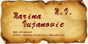 Marina Vujanović vizit kartica